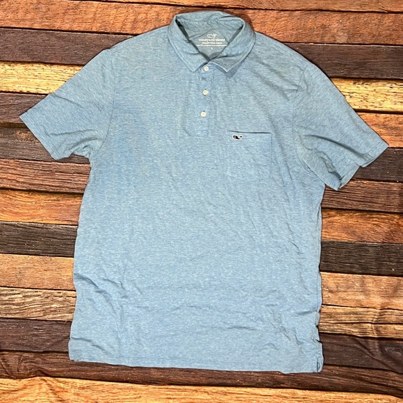 Vineyard Vines Light Blue Edgartown Polo Golf Tennis Preppy Shirt - Picture 1 of 4